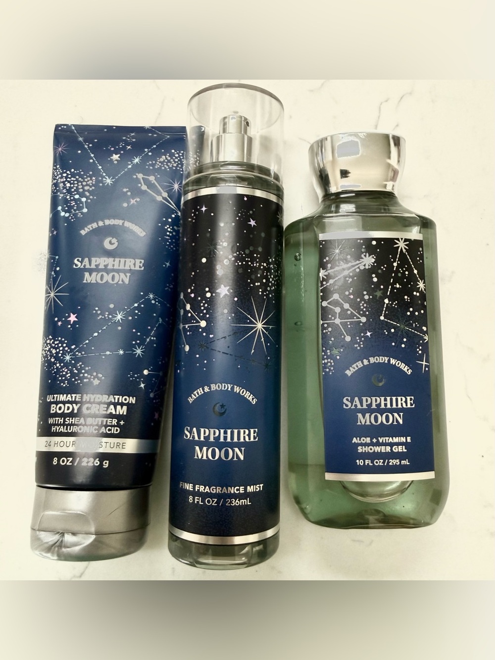 Bath & Body Works Sapphire Moon Body Wash, Lotion & Mist Set NEW